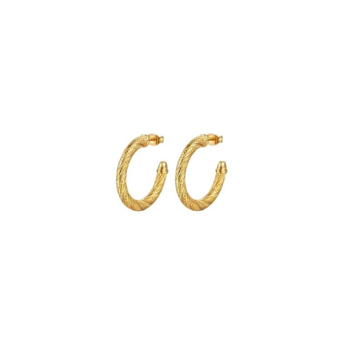 Earring platted 18k gold 001