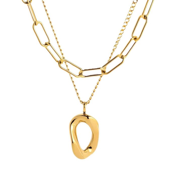 Necklace platted 18k gold 012